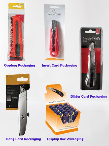 Different Utility Knife Packaging