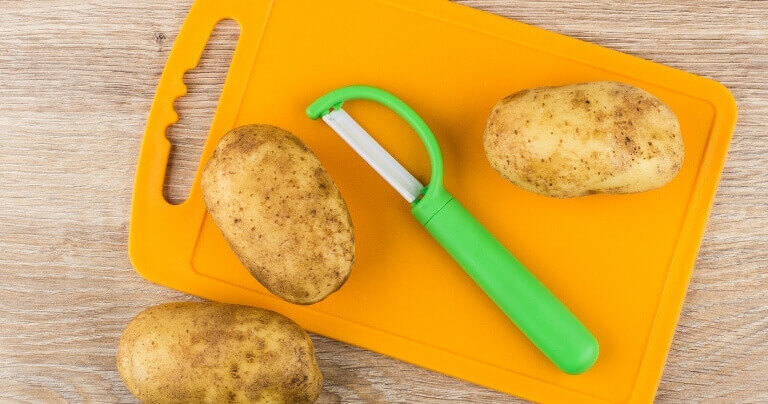 Peel potato with nice partner