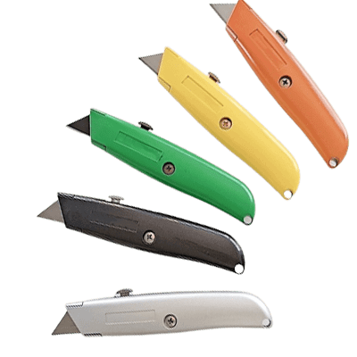 72 Wholesale Metal Classic Utility Knife Retractable Blade Box Cutter - at  