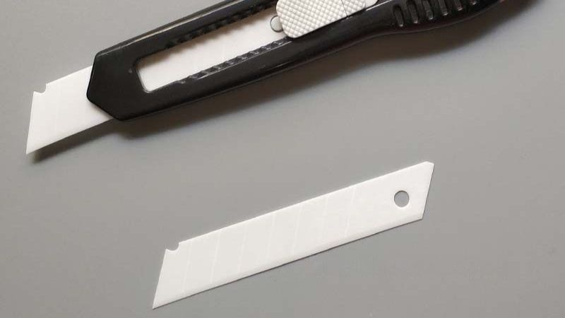 Ceramic box cutter shown